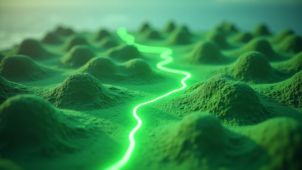 Navigation mesh overlay on a game level with walkable areas highlighted in green